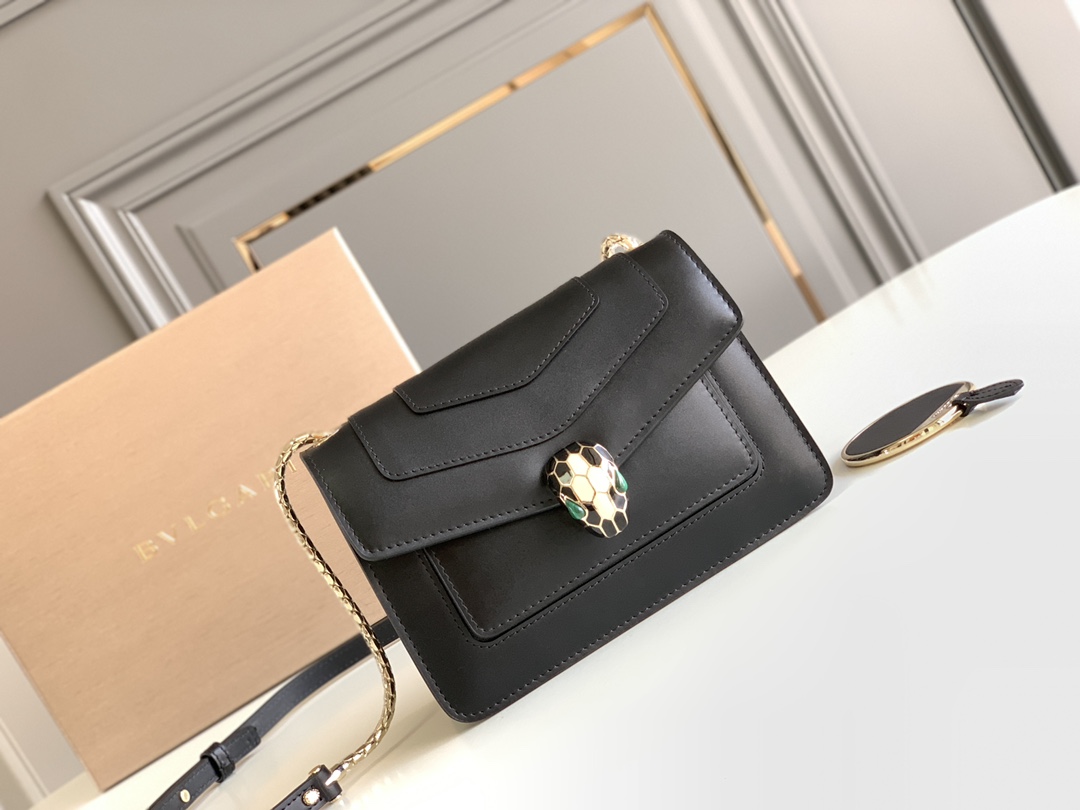 Bvlgari Serpenti Forever Crossbody Bag Black